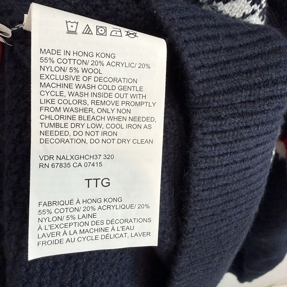 Vtg Nautica Mens XXL Knit Sweater Blue Red Fair Isle Nordic Preppy Y2K 90s Ski - Picture 7 of 11